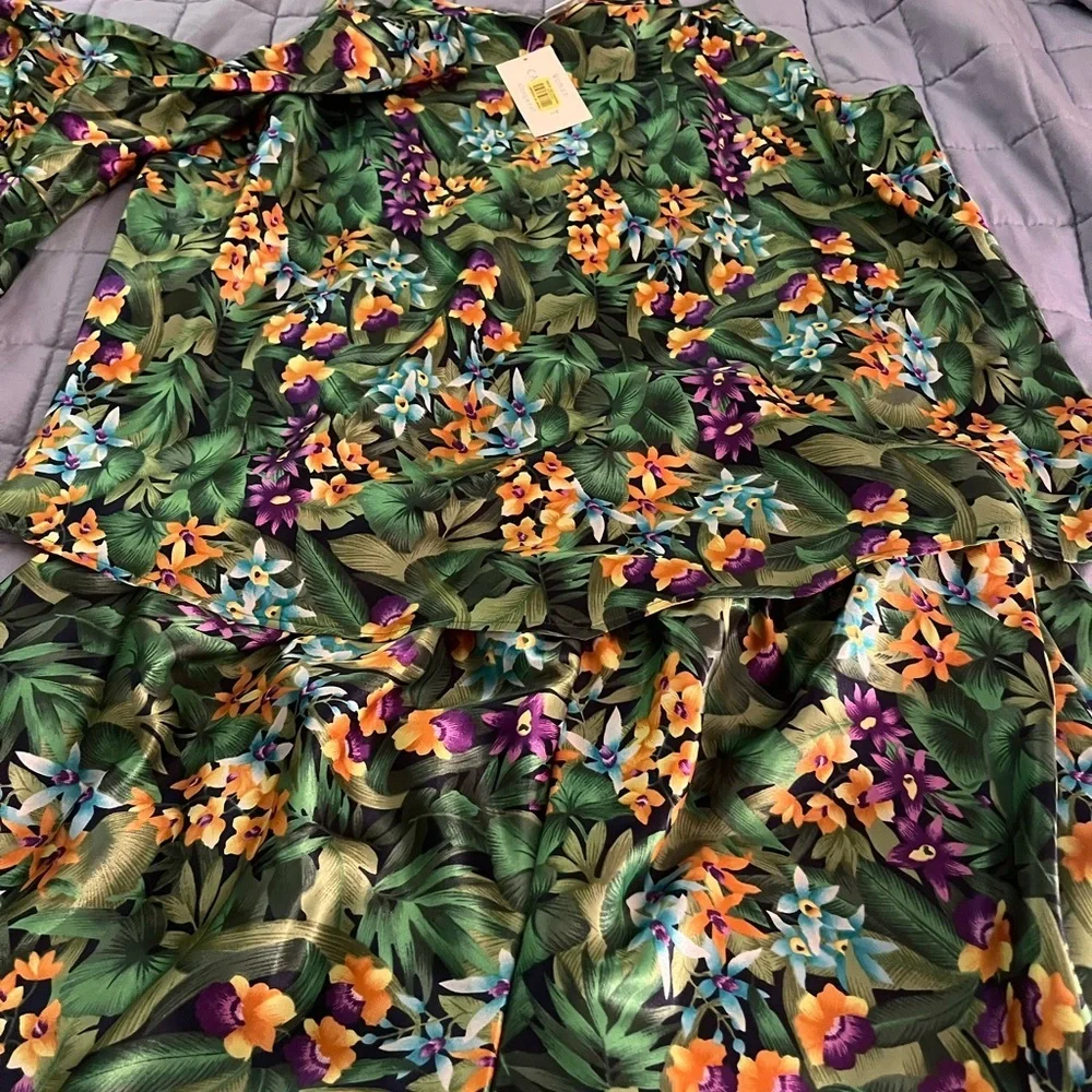 Cabernet Sleepwear Robe, Shorts and Top Womens 2X